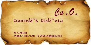 Csernák Olívia névjegykártya